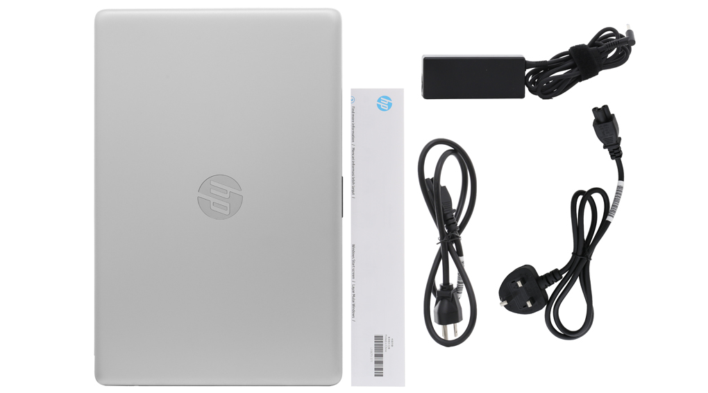 Bộ sản phẩm gồm: Dây nguồn, Sách hướng dẫn, Thùng máy, Sạc Laptop HP