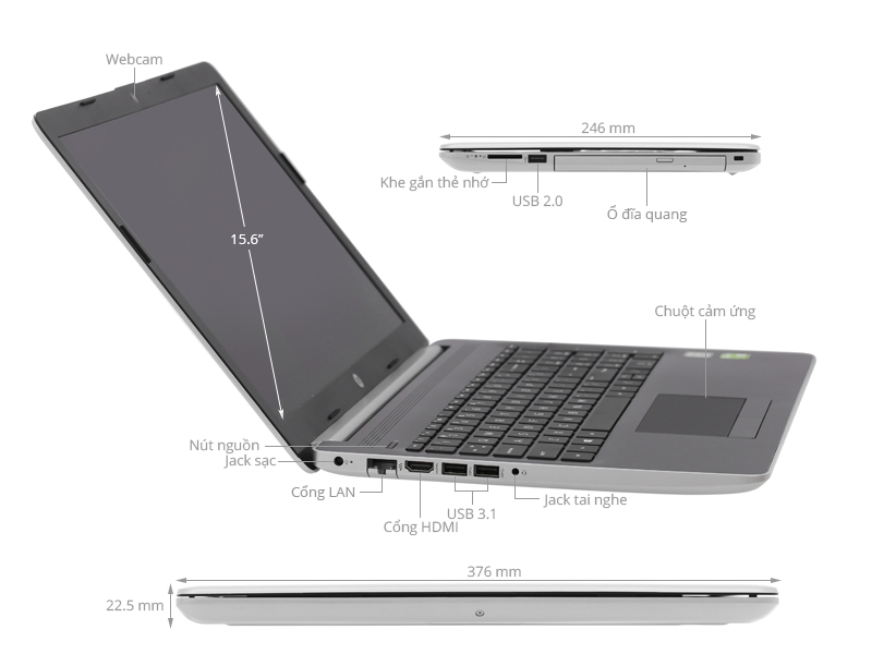 HP 15 da0443TX i3 7020U/4GB/1TB/2GB MX110/Win10 (5SL06PA)