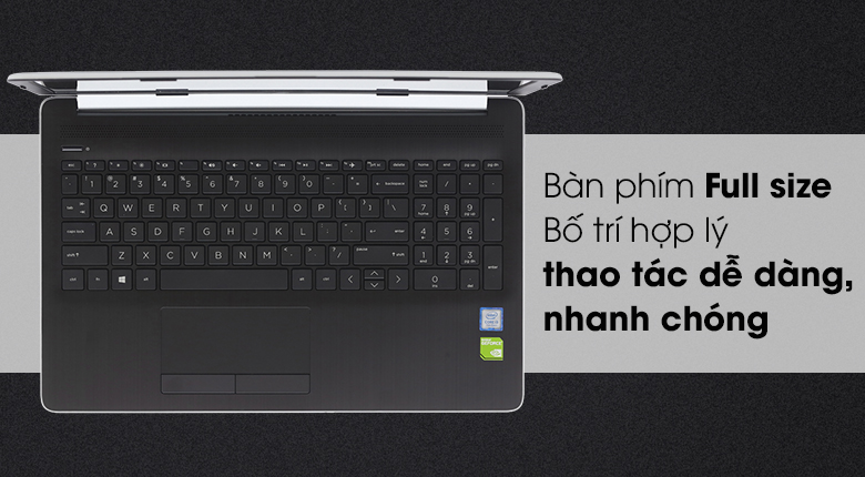 Laptop HP 15 da0443TX i3 7020U/4GB/1TB/2GB MX110/Win10 (5SL06PA)