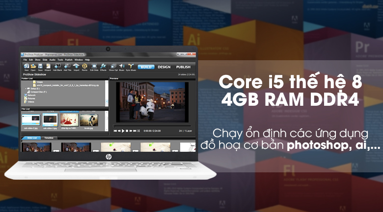 Laptop HP Pavilion 14 ce1018TU i5 8265U/4GB+16GB/1TB/Win10 (5RL41PA)