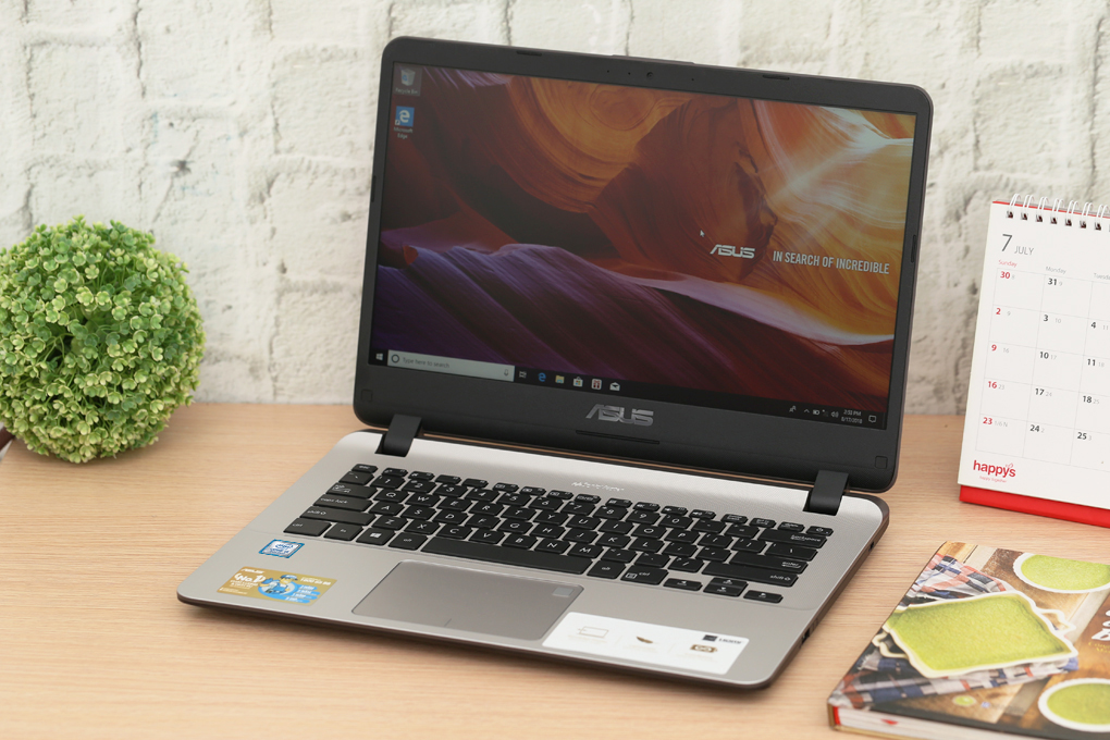 Laptop Asus VivoBook X407UA i5 8250U/4GB+16GB/1TB/Win10/(BV485T) Màu Vàng