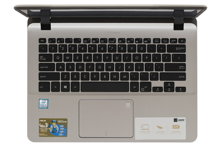 Laptop Asus VivoBook X407UA i5 8250U/4GB+16GB/1TB/Win10/(BV485T) Màu Vàng