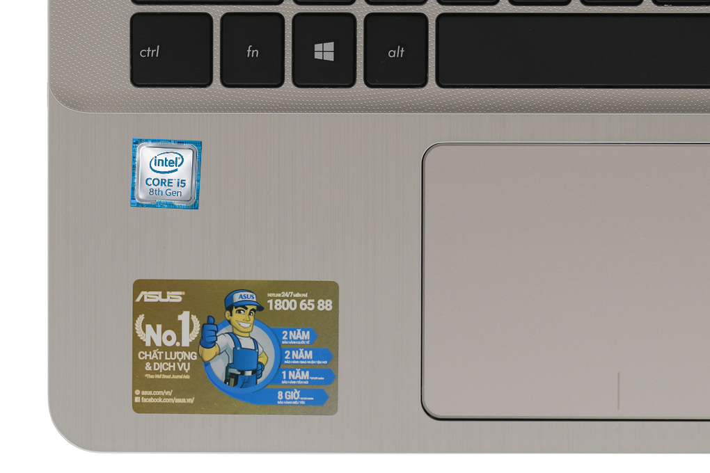 Laptop Asus VivoBook X407UA i5 8250U/4GB+16GB/1TB/Win10/(BV485T) Màu Vàng