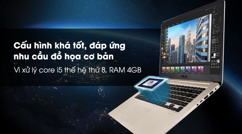 Laptop Asus A510UA i5 8250U/4GB/1TB/Win10/(EJ1215T)