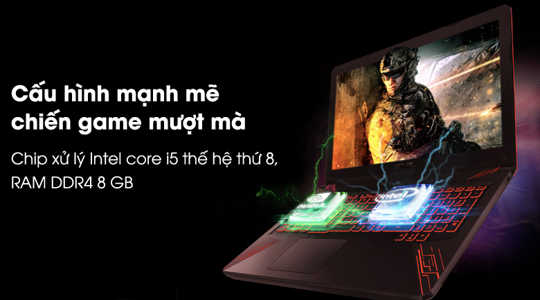 Laptop Asus FX504GE i5 8300H/8GB/1TB/GTX1050Ti/Win10/(E4138T)