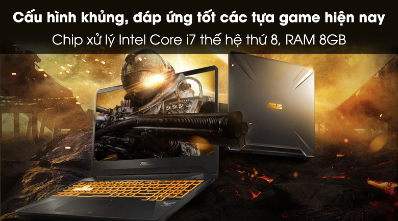 Laptop Asus FX505GE i7 8750H/8GB/1TB+128GB/GTX1050Ti/Win10/(BQ037T)