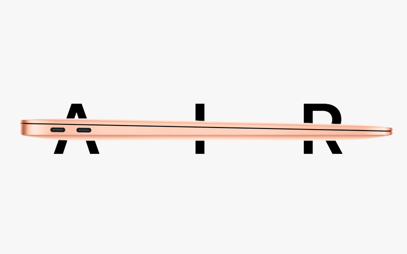 Độ mỏng ấn tượng của macbook air 2018