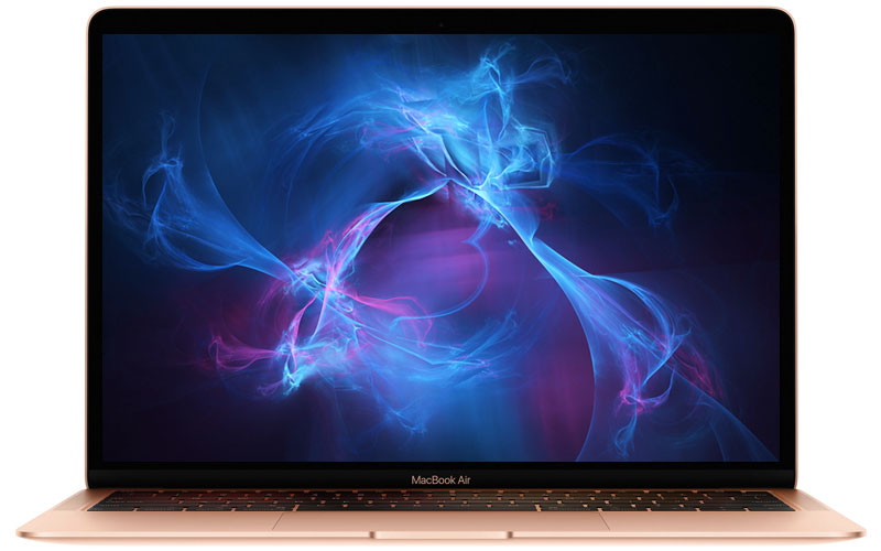 Màn hình retina sắc nét trên laptop nhỏ gọn Macbook Air 2018