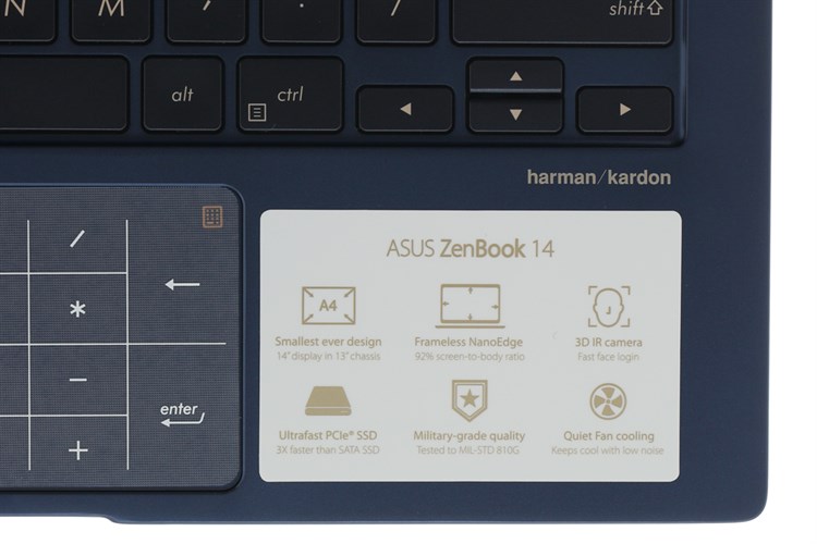 Laptop Asus ZenBook UX433FA i5 8265U/8GB/256GB/Túi/Win10 (A6061T) Màu Xanh Dương