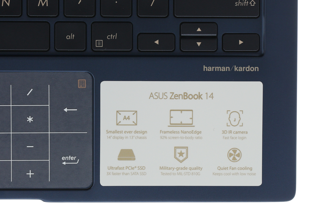 Laptop Asus ZenBook UX433FA i5 8265U/8GB/256GB/Túi/Win10 (A6061T) Màu Xanh Dương