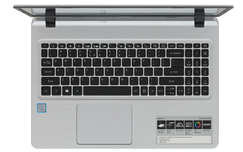 Hỗ trợ SSD dễ dàng nâng cấp trên Laptop văn phòng Acer Aspire A515 53 3153 i3 (NX.H6BSV.005)