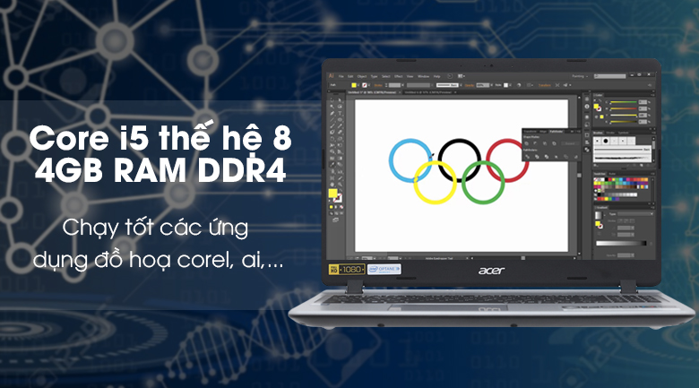 Laptop Acer Aspire A515 53 5112 i5 8265U/4GB+16GB/1TB/Win10 (NX.H6DSV.002)