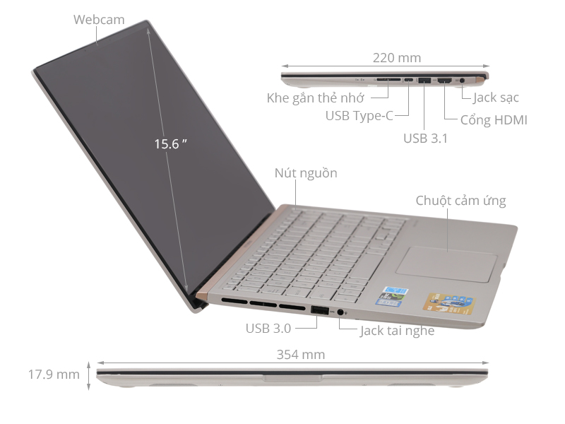 Asus ZenBook UX533FD i5 8265U/8GB/256GB/2GB GTX1050/Túi/Win10 (A9091T)