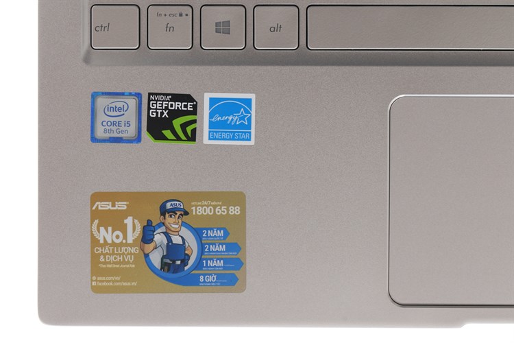 Laptop Asus ZenBook UX533FD i5 8265U/8GB/256GB/2GB GTX1050/Túi/Win10 (A9091T) Màu Bạc