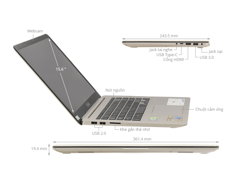 Asus A510UN i7 8550U/4GB/256GB/MX150/Win10/(EJ521T)