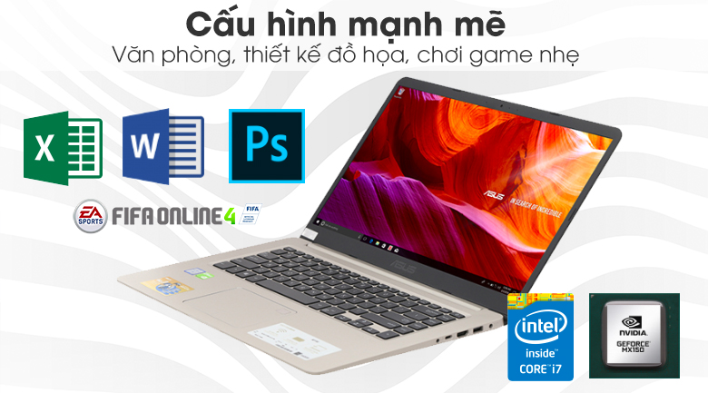 Laptop Asus A510UN i7 8550U/4GB/256GB/MX150/Win10/(EJ521T)