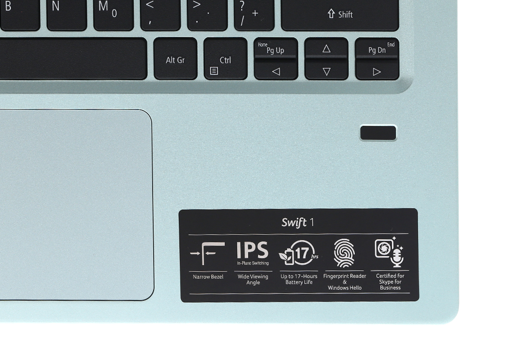 Laptop Acer Swift 1 SF114 32 P2SG N5000/4GB/64GB/Win10 (NX.GZJSV.001) Màu Xanh ngọc