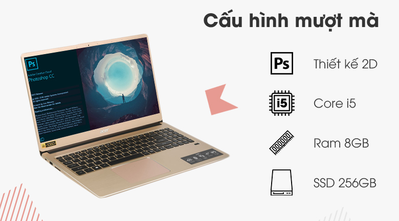 Laptop Acer Swift 3 SF315 52 50T9 i5 8250U/8GB/256GB/Win10 (NX.GZBSV.002)