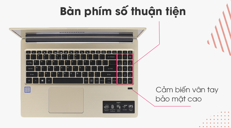 Laptop Acer Swift 3 SF315 52 50T9 i5 8250U/8GB/256GB/Win10 (NX.GZBSV.002)