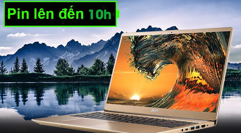 Laptop Acer Swift SF315 có pin dùng được đến 10 tiếng 