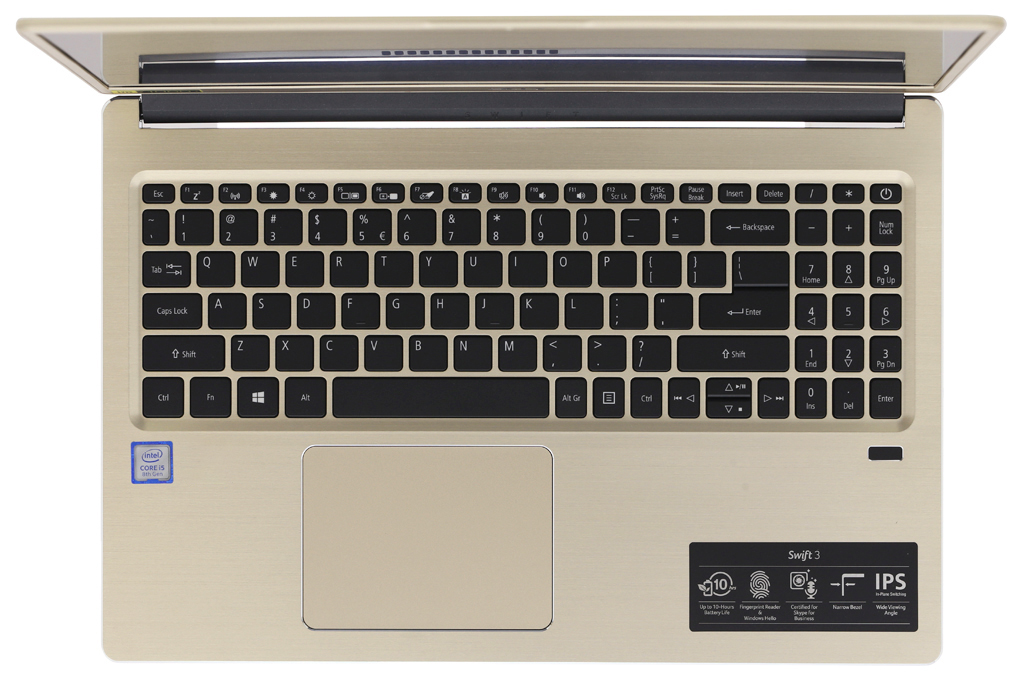 Laptop Acer Swift 3 SF315 52 50T9 i5 8250U/8GB/256GB/Win10 (NX.GZBSV.002) Màu Vàng