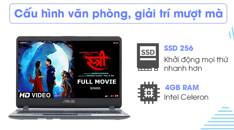 Laptop Asus VivoBook X507MA N4000/4GB/256GB/Win10 (BR318T)