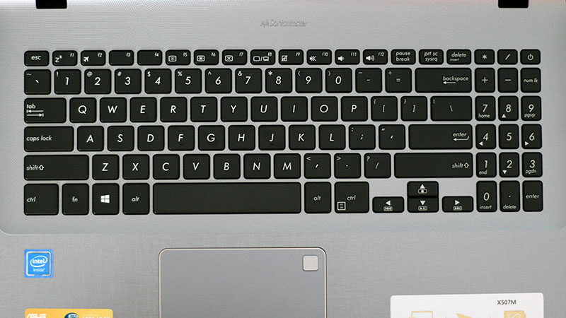Laptop Asus X507MA (BR318T) có bàn phím chicklet full size