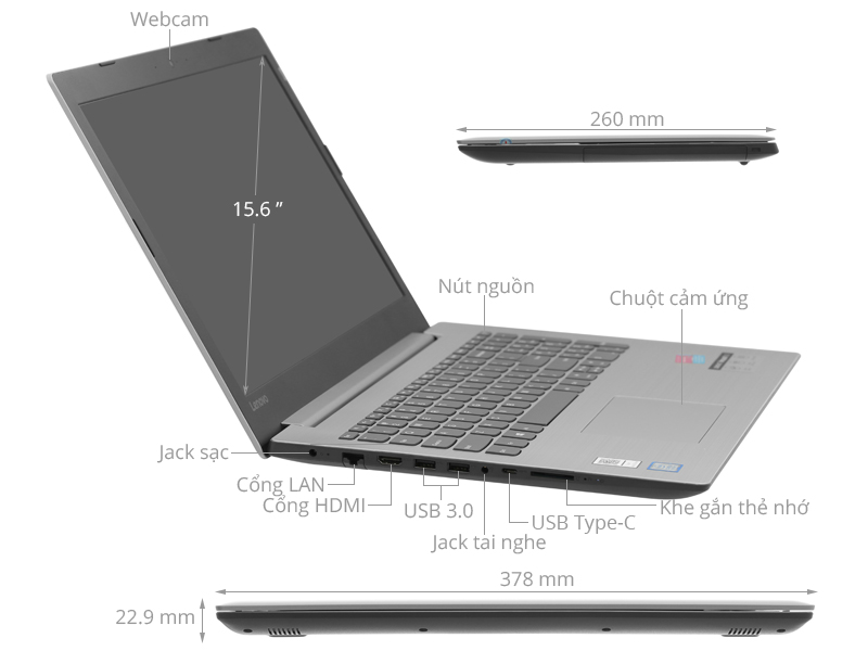 Lenovo IdeaPad 330 15IKB i3 8130U/4GB+16GB/1TB/Win10 (81DE020YVN)