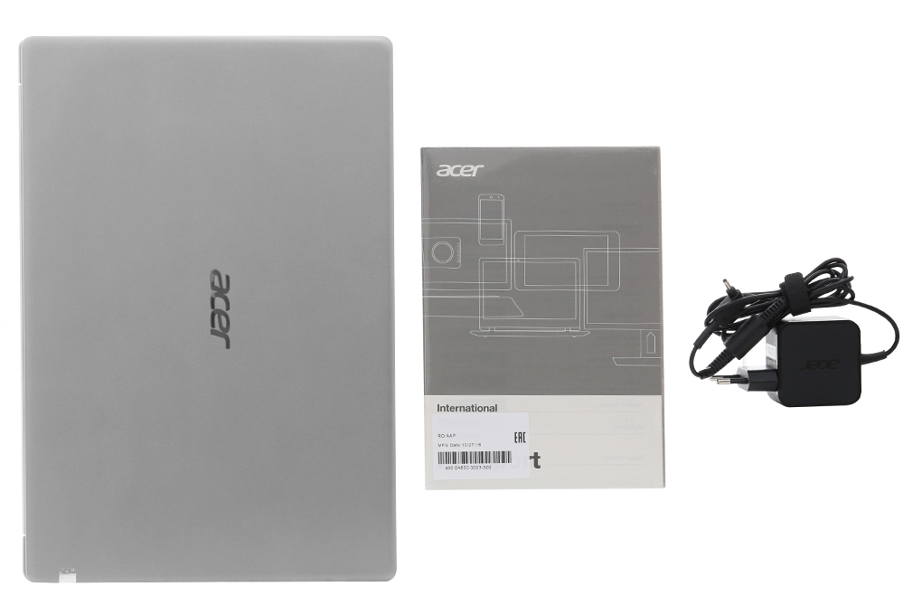 Bộ sản phẩm gồm: Sách hướng dẫn, Sạc Laptop Acer