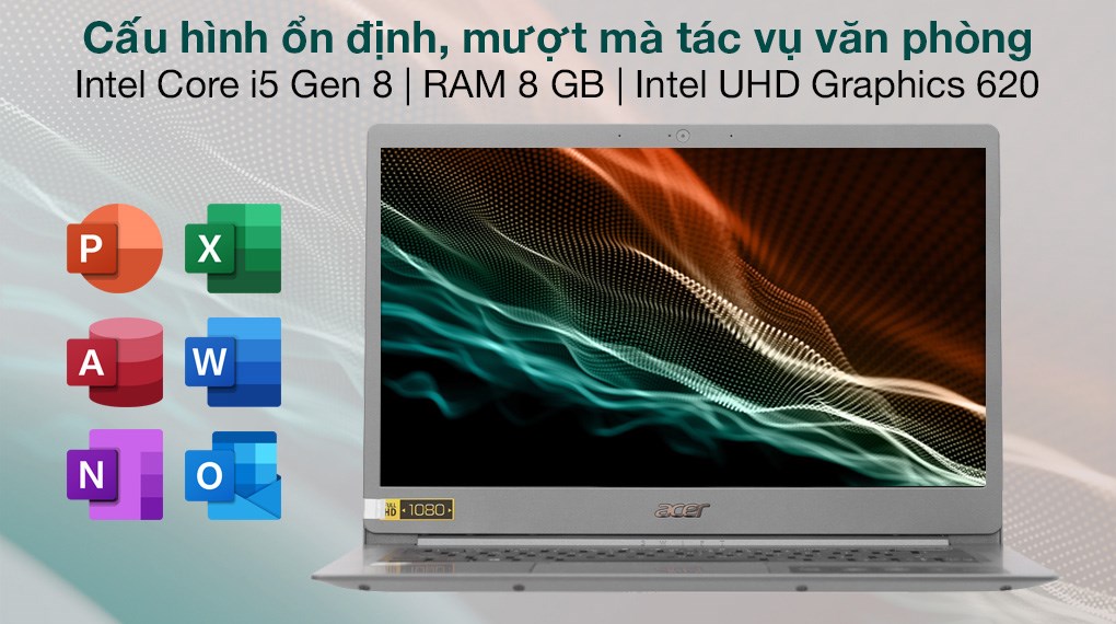 Laptop Acer Swift 5 SF514 53T 51EX i5 8265U/8GB/256GB/Touch/Win10 (NX.H7KSV.001)