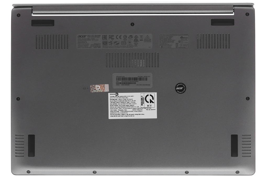 Laptop Acer Swift 5 SF514 53T 51EX i5 8265U/8GB/256GB/Touch/Win10 (NX.H7KSV.001) Màu Xám