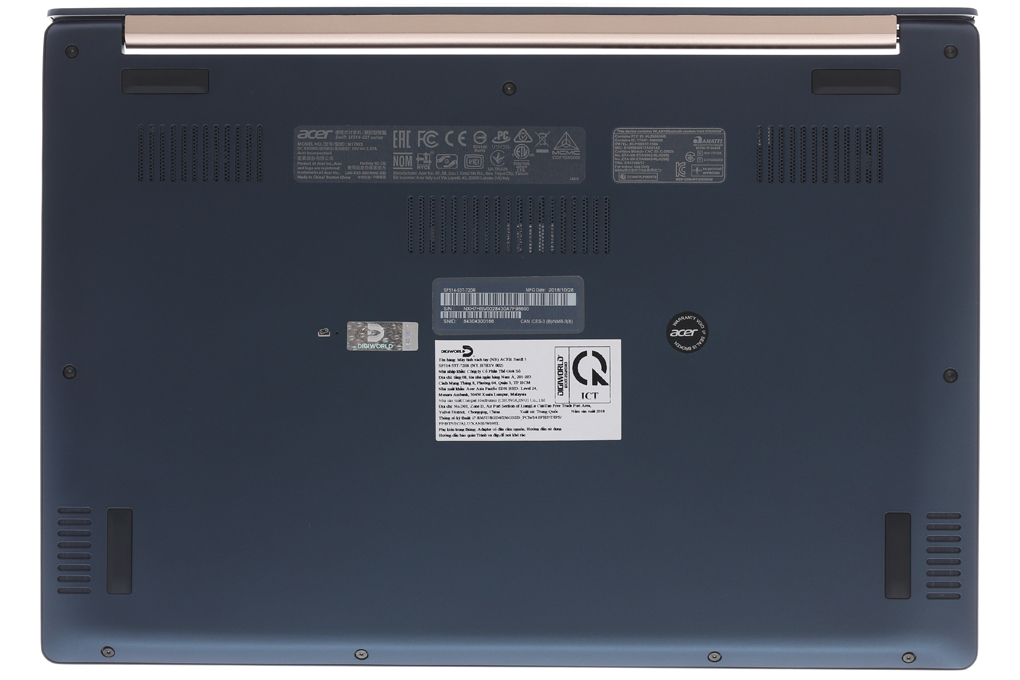 Laptop Acer Swift 5 SF514 53T 720R i7 8565U/8GB/256GB/Touch/Win10 (NX.H7HSV.002) Màu Xanh Dương