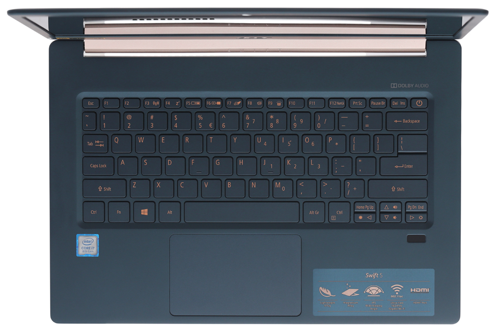 Laptop Acer Swift 5 SF514 53T 720R i7 8565U/8GB/256GB/Touch/Win10 (NX.H7HSV.002) Màu Xanh Dương