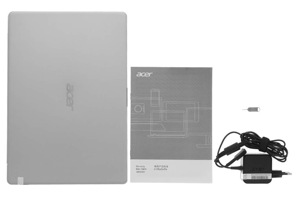 Bộ sản phẩm gồm: Sách hướng dẫn, Thùng máy, Sạc Laptop Acer