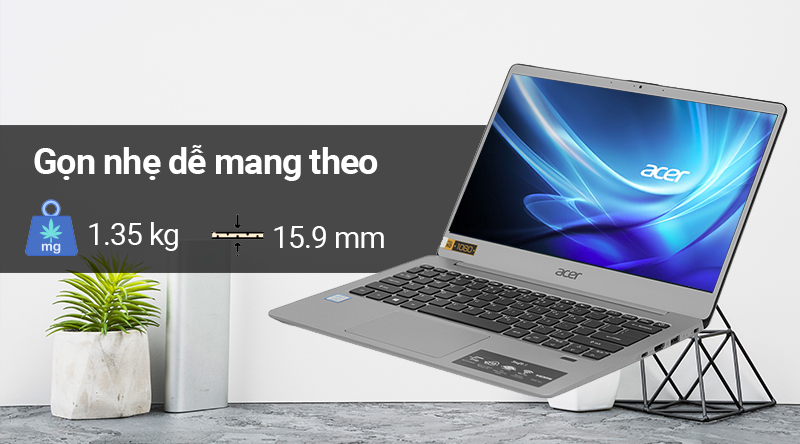 Laptop Acer Swift 3 SF313 51 56UW i5 8250U/8GB/256GB/Win10 (NX.H3ZSV.002)