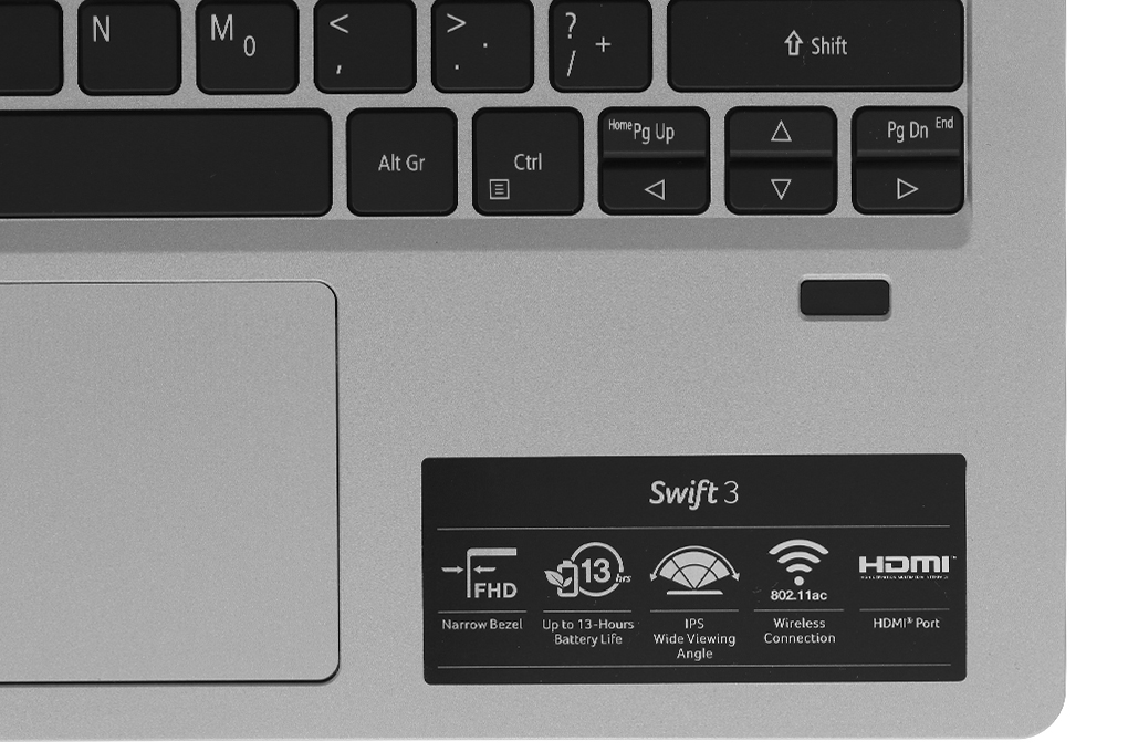 Laptop Acer Swift 3 SF313 51 56UW i5 8250U/8GB/256GB/Win10 (NX.H3ZSV.002) Màu Bạc