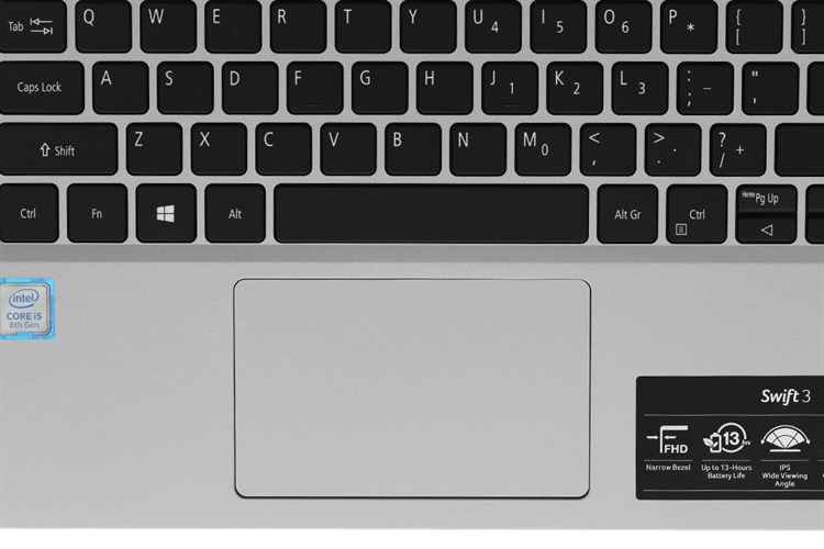 Laptop Acer Swift 3 SF313 51 56UW i5 8250U/8GB/256GB/Win10 (NX.H3ZSV.002) Màu Bạc