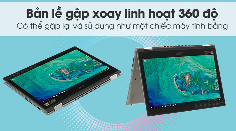 Laptop Acer Spin SP513 52N 556V i5 8250U/8GB/256GB/Touch/Win10 (NX.GR7SV.004)