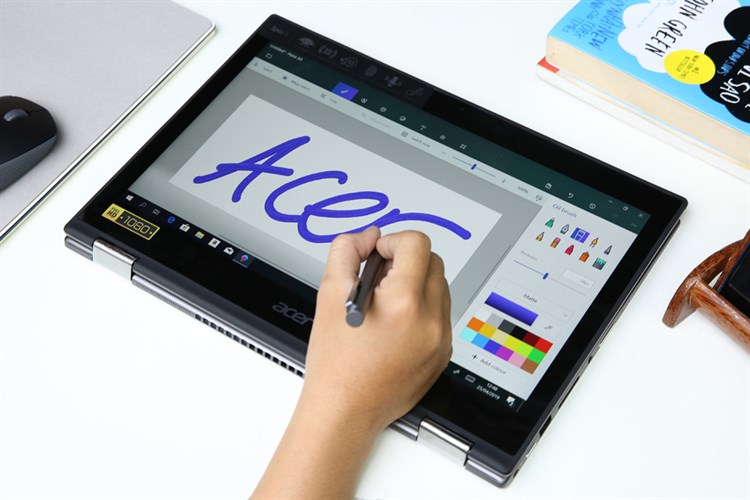 Laptop Acer Spin SP513 52N 556V i5 8250U/8GB/256GB/Touch/Win10 (NX.GR7SV.004) Màu Xám