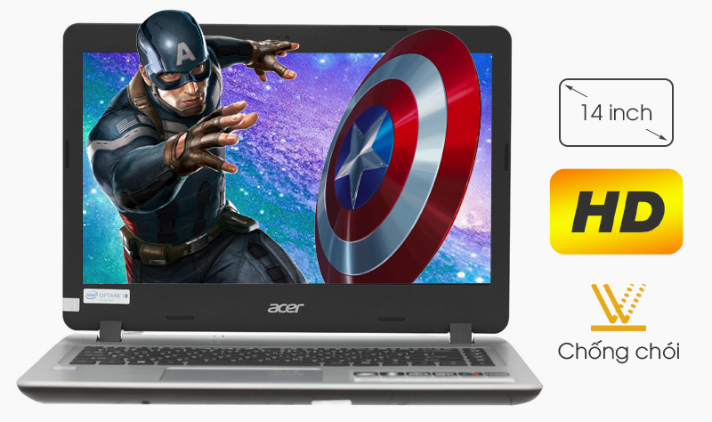 Laptop Acer Aspire A514-51-58ZJ cho hình ảnh rõ ràng, độ sáng cao. 