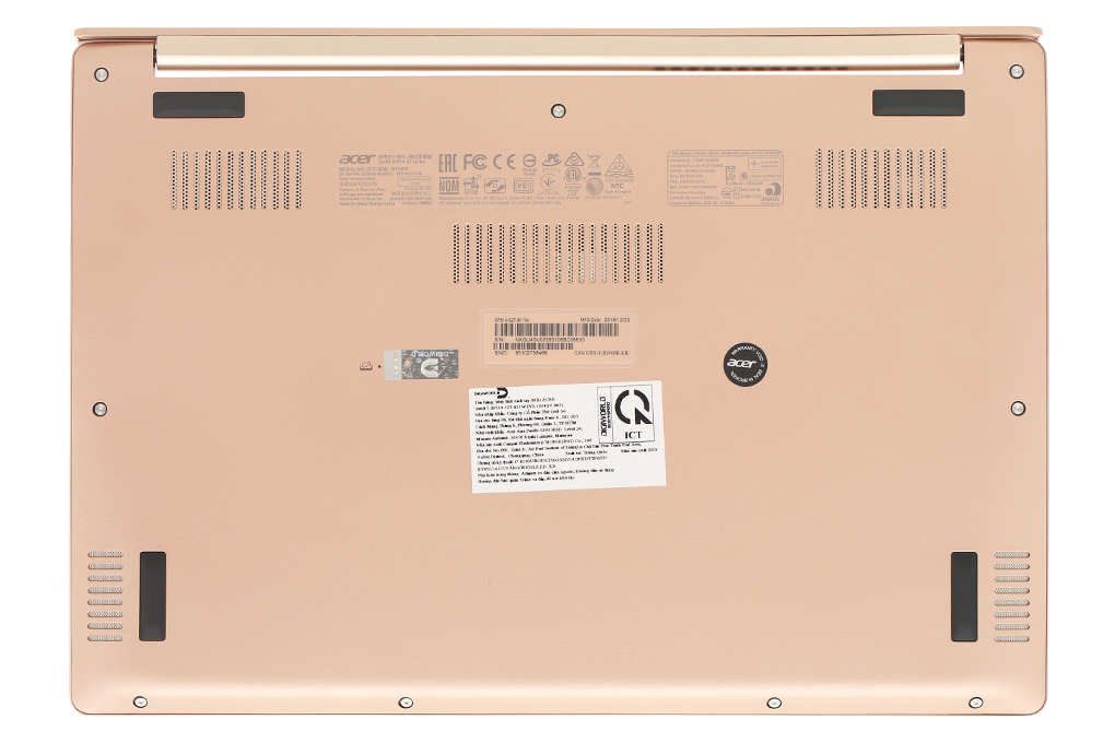 Laptop Acer Swift 5 SF514 52T 592W i5 8250U/8GB/256GB/Touch/Win10 (NX.GU4SV.004) Màu Vàng