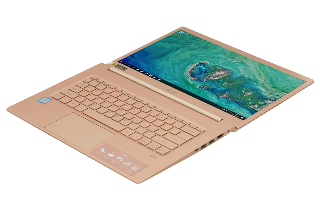 Laptop Acer Swift 5 SF514 52T 592W i5 8250U/8GB/256GB/Touch/Win10 (NX.GU4SV.004) Màu Vàng