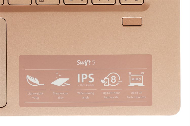 Laptop Acer Swift 5 SF514 52T 811W i7 8550U/8GB/256GB/Touch/Win10 (NX.GU4SV.005) Màu Vàng