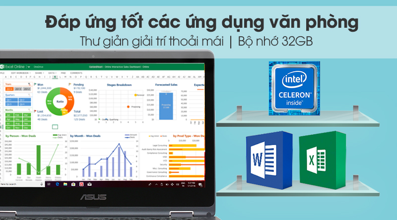 Laptop Asus TP202NA N3350/2GB/32GB/Touch/Win10 (EH007T)