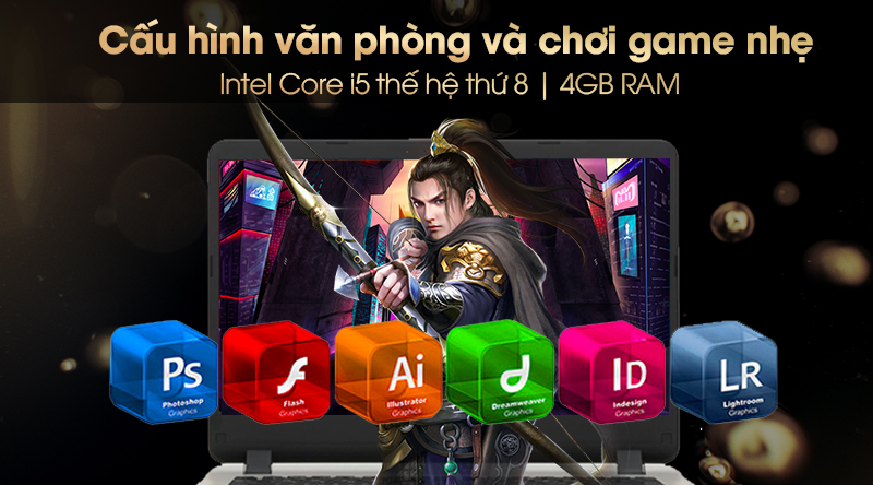 Laptop Asus Vivobook X407UF i5 8250U/4GB/1TB/ MX130/Win10 (BV056T)