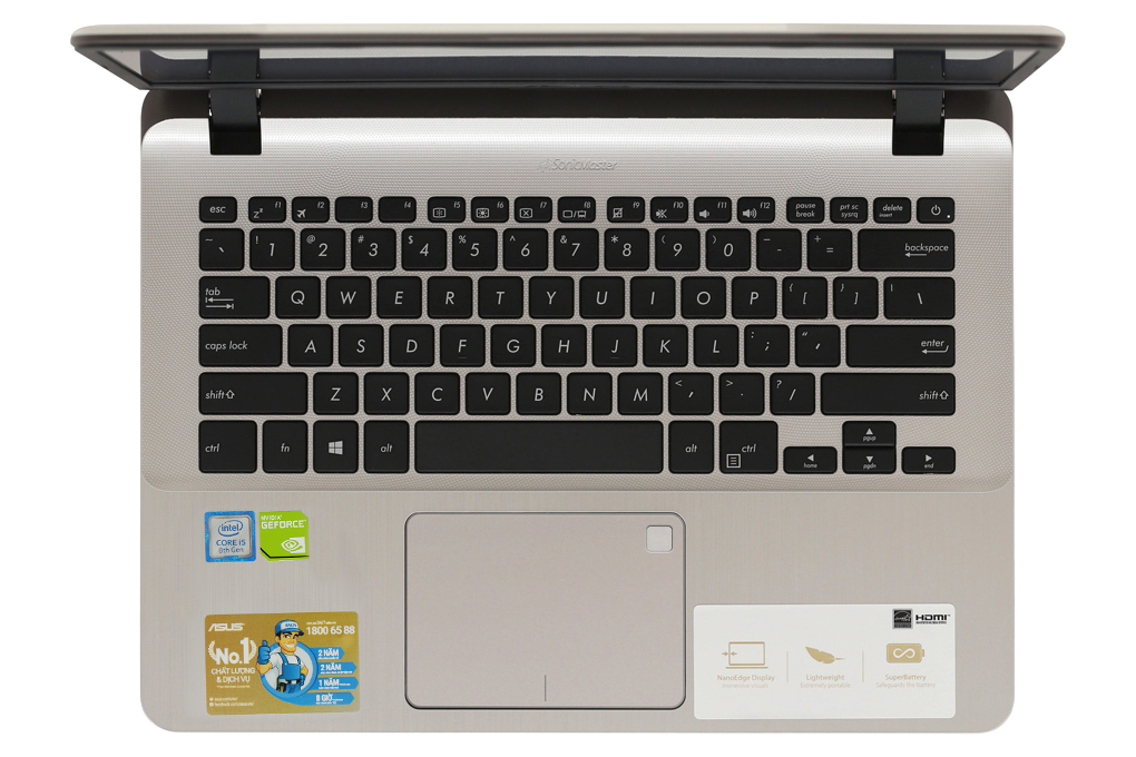 Laptop Asus Vivobook X407UF i5 8250U/4GB/1TB/ MX130/Win10 (BV056T) Màu Vàng