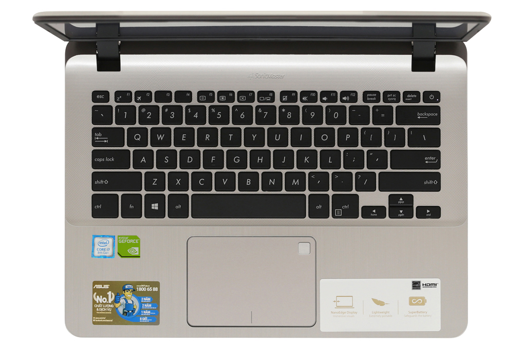 Laptop Asus VivoBook X407UB i7 8550U/4GB/1TB/2GB MX110/Win10 (BV147T) Màu Vàng
