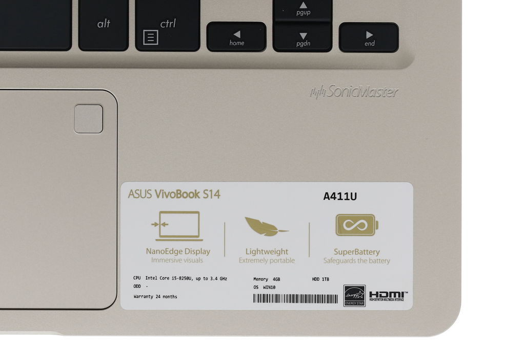 Laptop Asus Vivobook A411UA i5 8250U/4GB/1TB/Win10 (BV445T) - 10