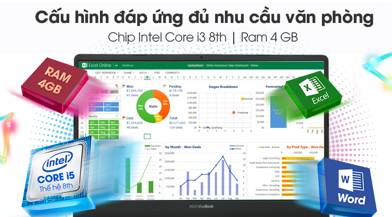 Laptop Asus Vivobook S430UA i3 8130U/4GB/1TB/Win10 (EB003T)