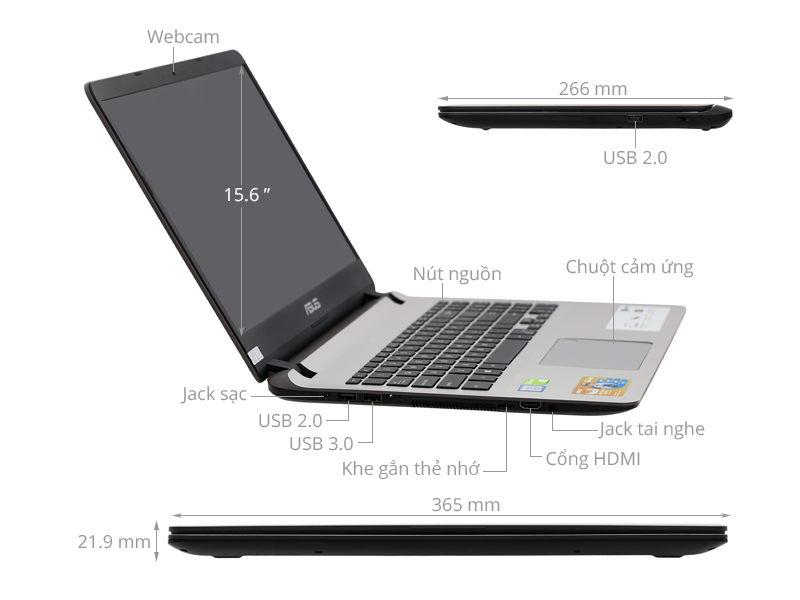Asus Vivobook 15 X507UF i5 8250U/4GB/1TB/ MX130/Win10 (EJ077T)